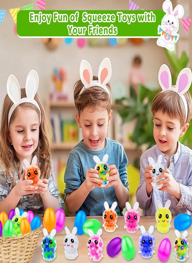 AMENON 36 Pack Prefilled Easter Eggs with Bunny Stress Balls Fidget Toys 12 Colors Stress Relief Squeeze Balls for Kids Boys Girls Easter Basket Essential Fillers Easter Egg Hunt Party Favors Classroom Prize - Image 5